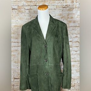 Ralph Lauren Forest Green Suede Blazer-L